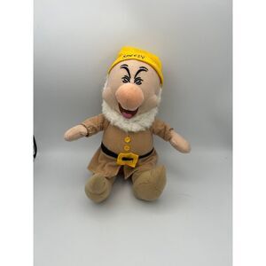 Disney The Seven Dwarfs‎ Sneezy Plush Doll Stuffed Yellow Snow White